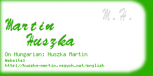 martin huszka business card